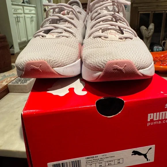 Puma Pink and White Sneakers - Picture 4 of 9